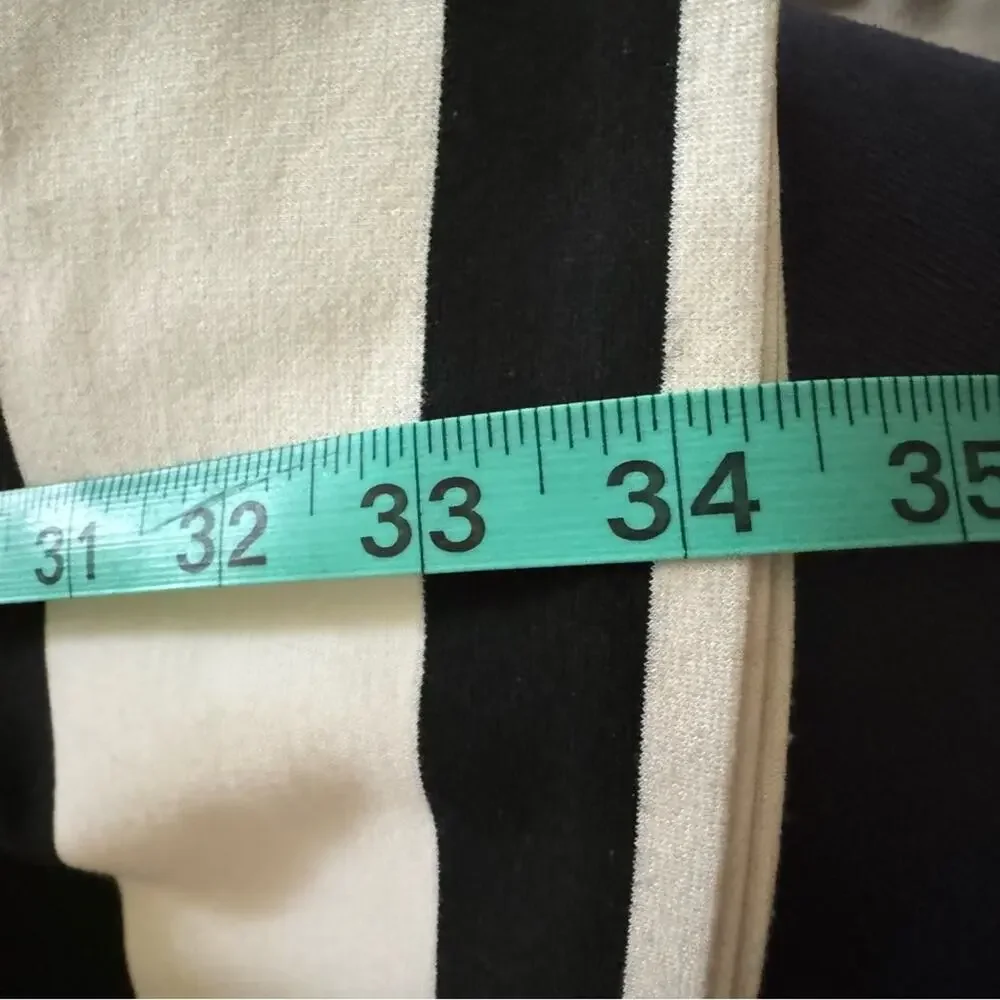WHITE HOUSE BLACK MARKET ecru & black stripe shift dress size 4 Easter Sunday - Picture 10 of 13